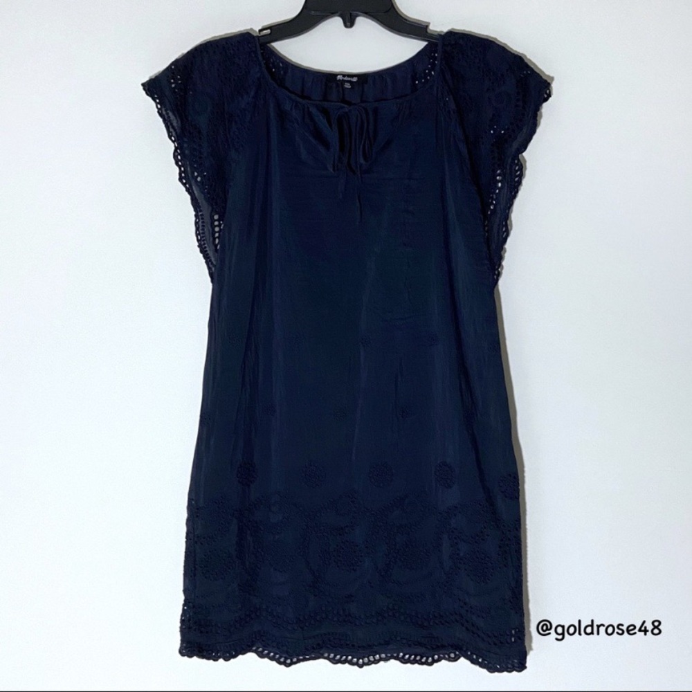 Madewell Moontide dark navy blue shift dress